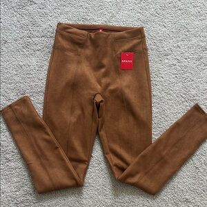 SPANX Caramel Suede Leggings